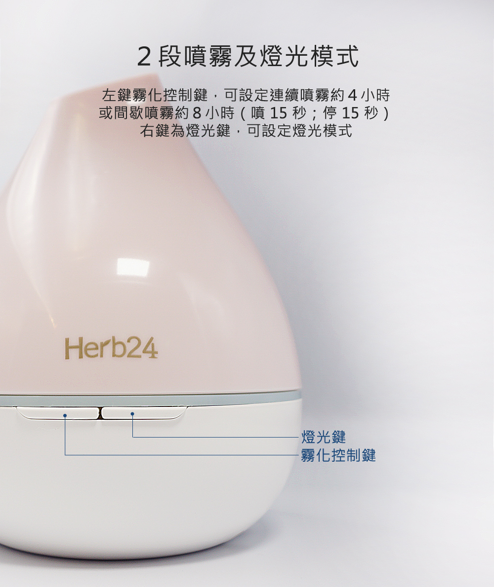 ２段噴霧及燈光模式