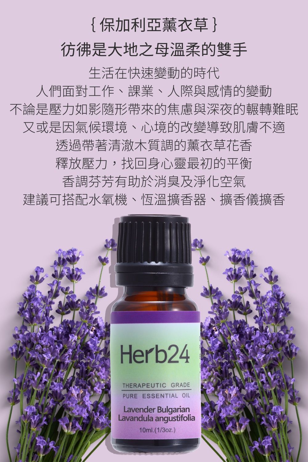 象徵著平靜的銀紫色帶來平衡能量，彷彿是母親大地溫柔的雙手，安撫人心