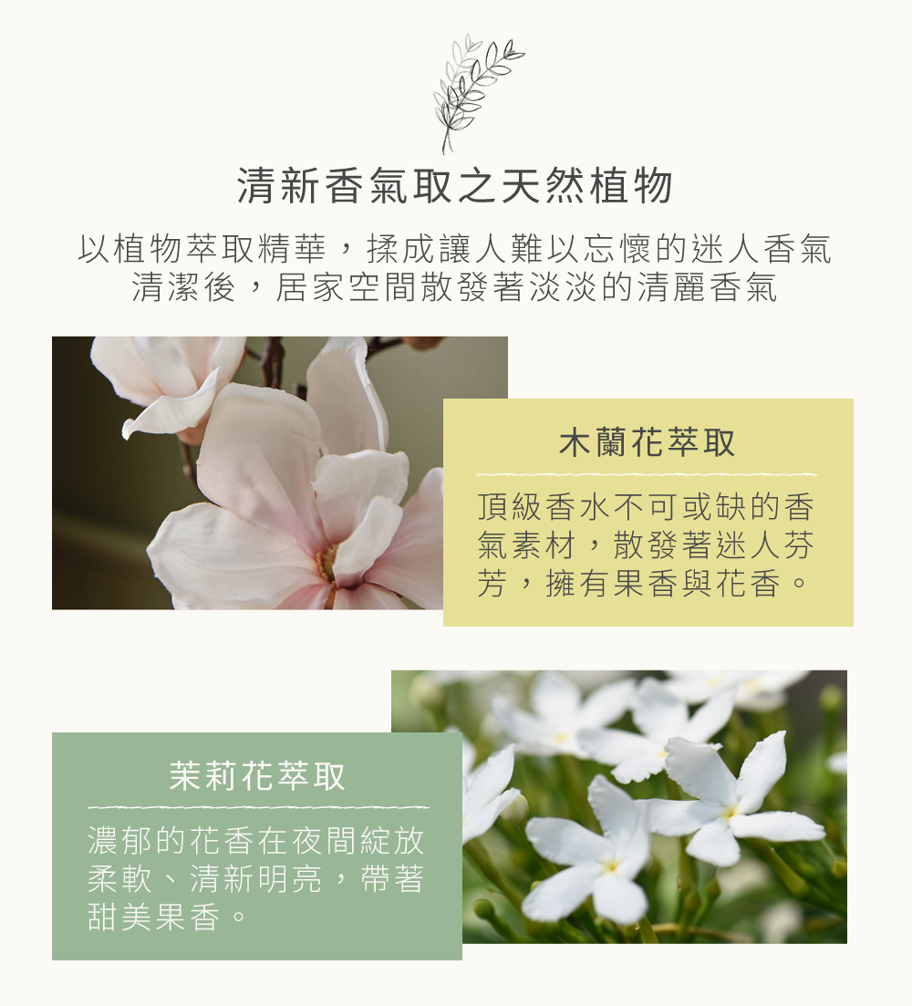 清新香氣取之天然植物