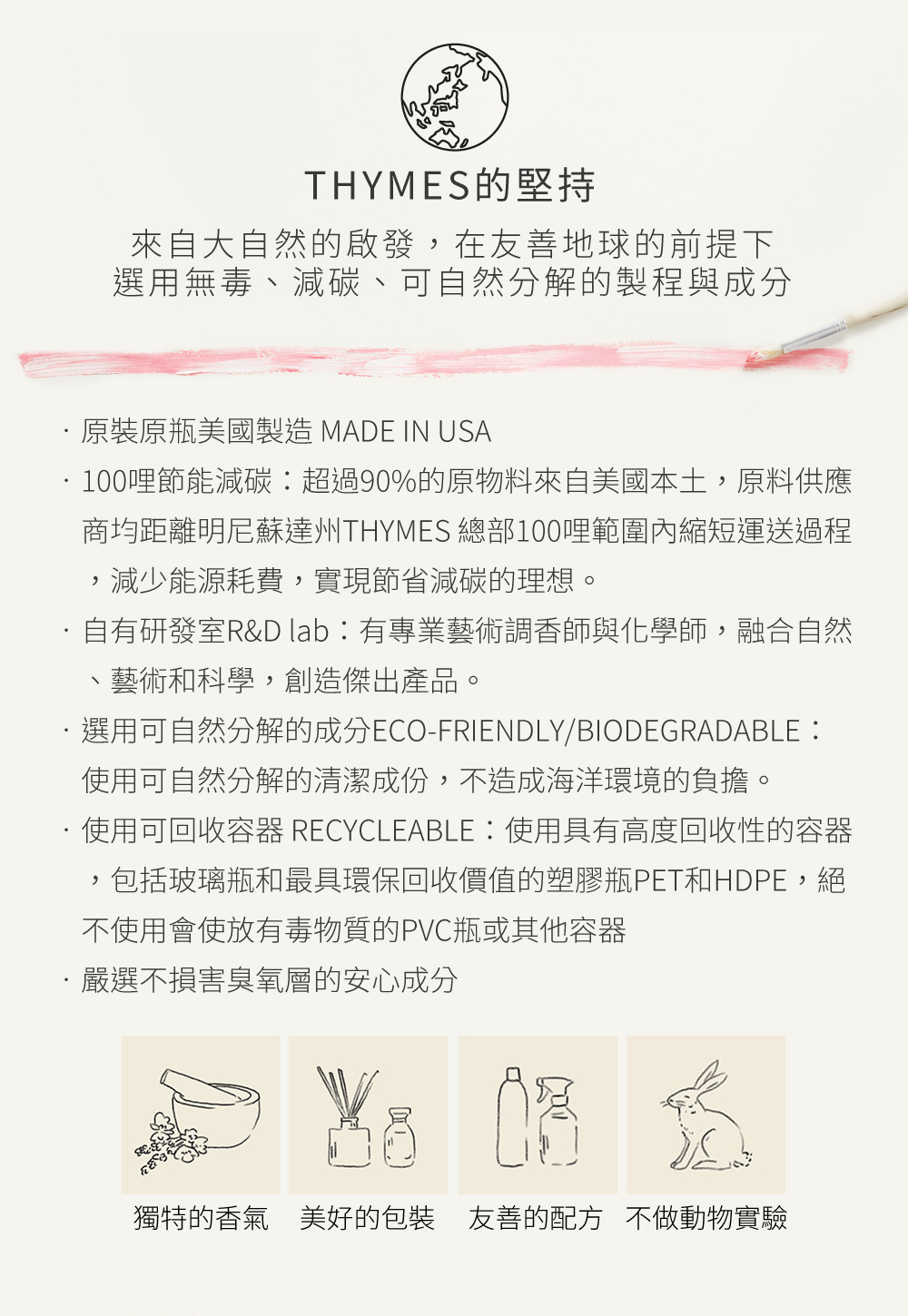 THYMES的堅持，來自大自然的啟發，在友善地球的前提下