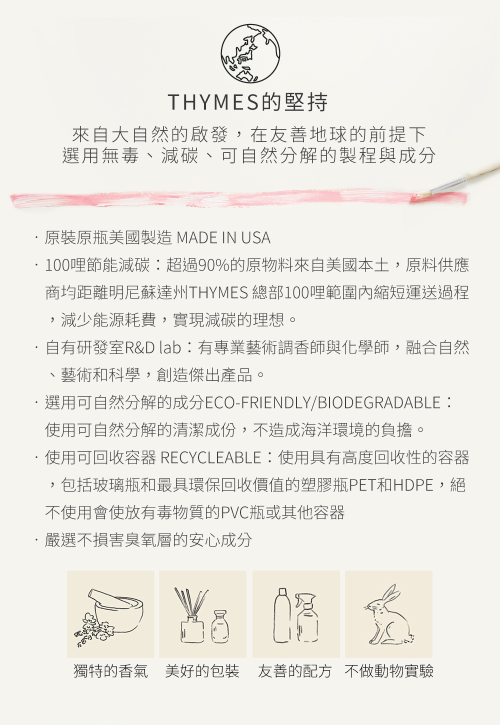 THYMES的堅持，來自大自然的啟發，在友善地球的前提下