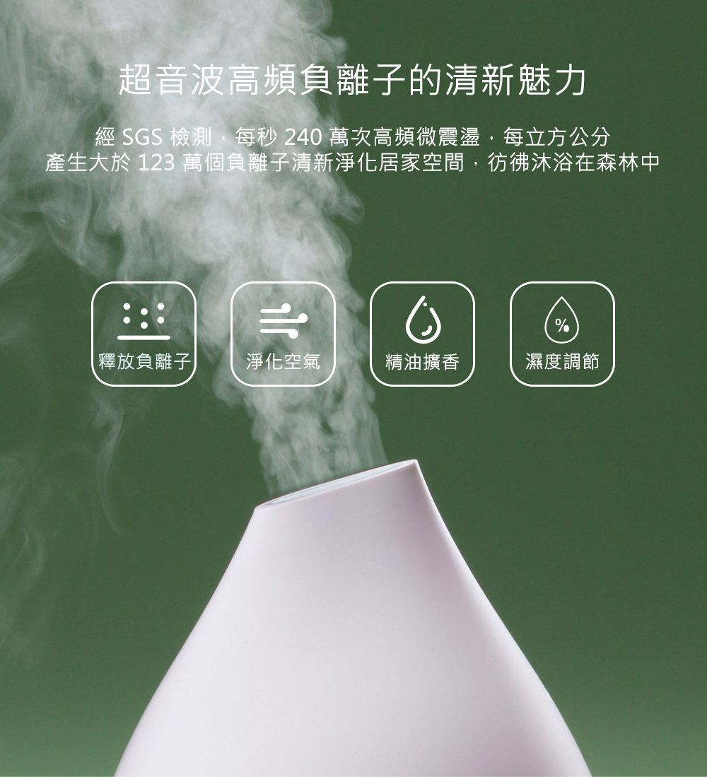 超音波高頻負離子的清新魅力