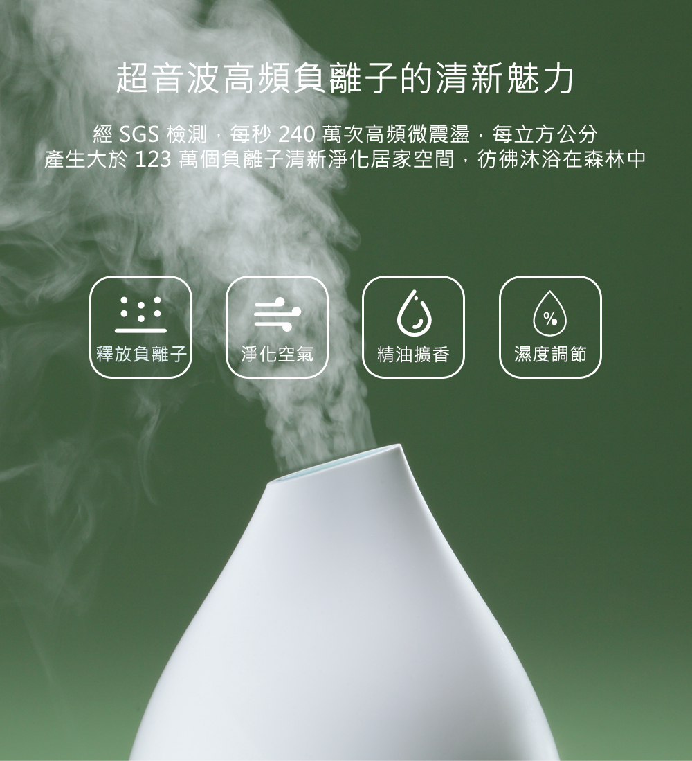 超音波高頻負離子的清新魅力