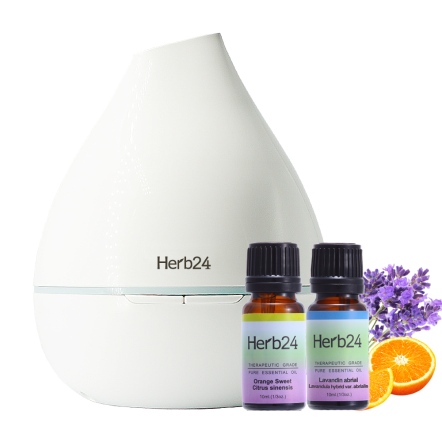 Herb24 水漾高頻負離子水氧機_白2件組 (紅桔、醒目薰衣草) 