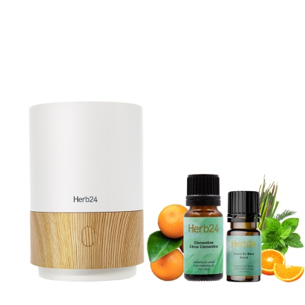 Herb24 微光高頻負離子水氧機３件組-淺( 克萊門橘、平衡食感各10ml )