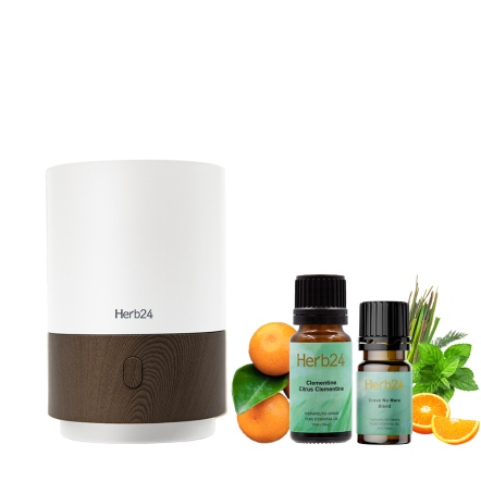 Herb24 微光高頻負離子水氧機３件組-深( 克萊門橘、平衡食感各10ml )