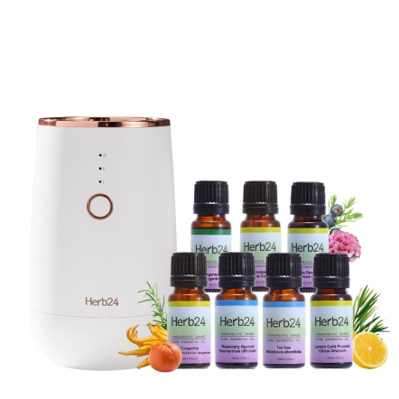 Herb24 晨霧純精油擴香儀II 白色 - ８件大超值組