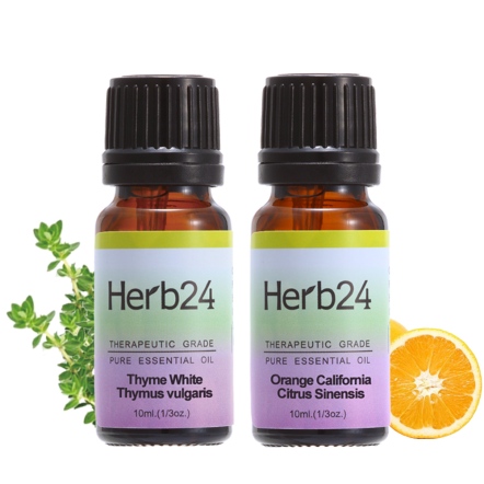 Herb24 百里香 純質精油10ml【送】加州橙 純質精油 10ml