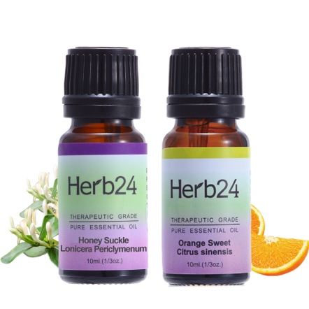 Herb24 忍冬 純質精油 10ml【送】甜橙 純質精油 10ml