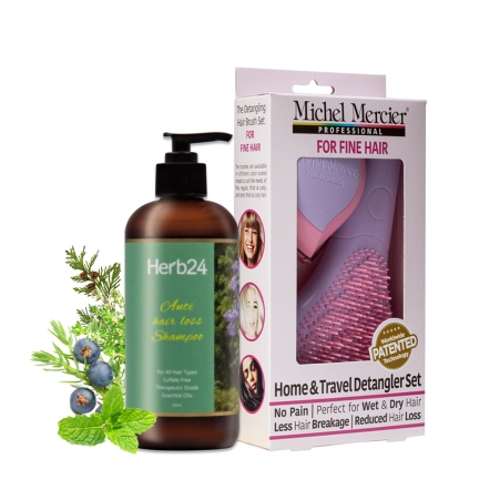 Herb24 迷迭香髮根強健洗梳 2 件組