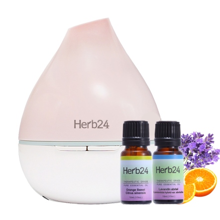 Herb24 水漾高頻負離子水氧機_粉3件組 (紅桔、醒目薰衣草) 